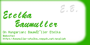 etelka baumuller business card